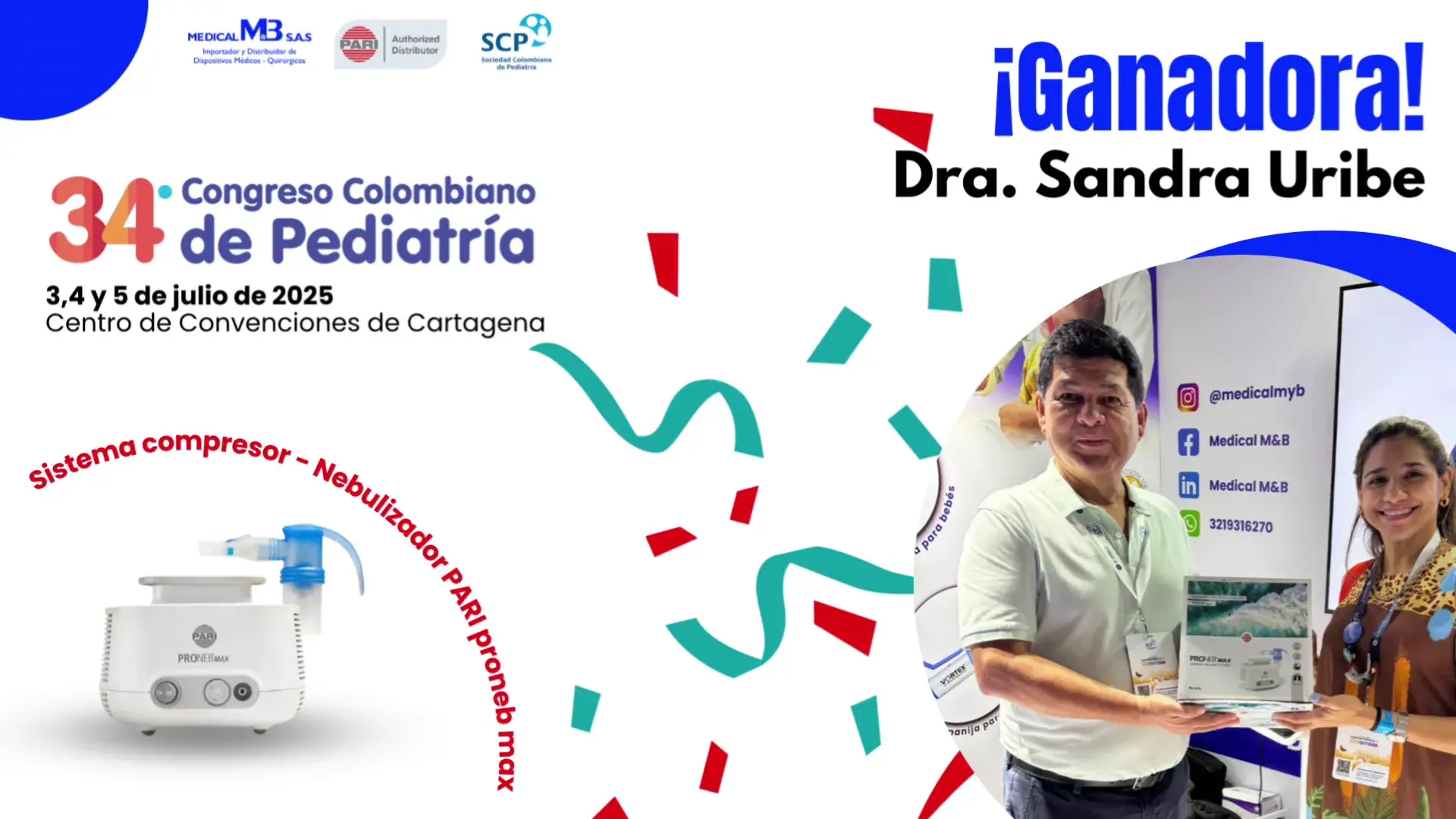 Ganadora Sorteo PARI Proneb Max - Congreso Pediatria Ganadora Sorteo PARI Proneb Max - Congreso Pediatria