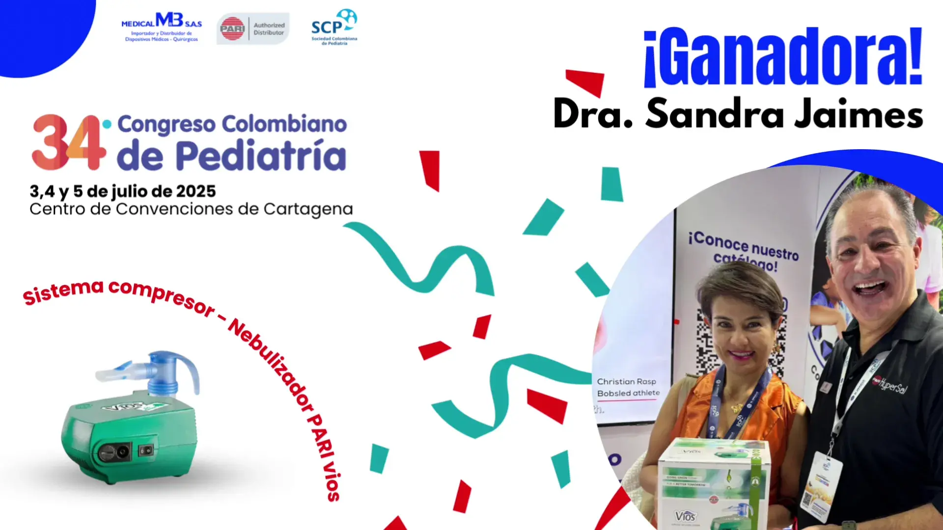 Ganadora Sorteo PARI VIOS - Congreso Pediatria Ganadora Sorteo PARI VIOS - Congreso Pediatria