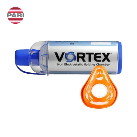 PARI VORTEX Cámara de Retención No Electrostática + Mascarilla PARI VORTEX para Bebes - Medical M&B Tienda