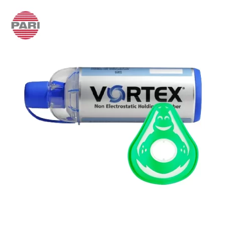 PARI VORTEX Cámara de Retención No Electrostática + Mascarilla PARI VORTEX para Niños - Medical M&B Tienda